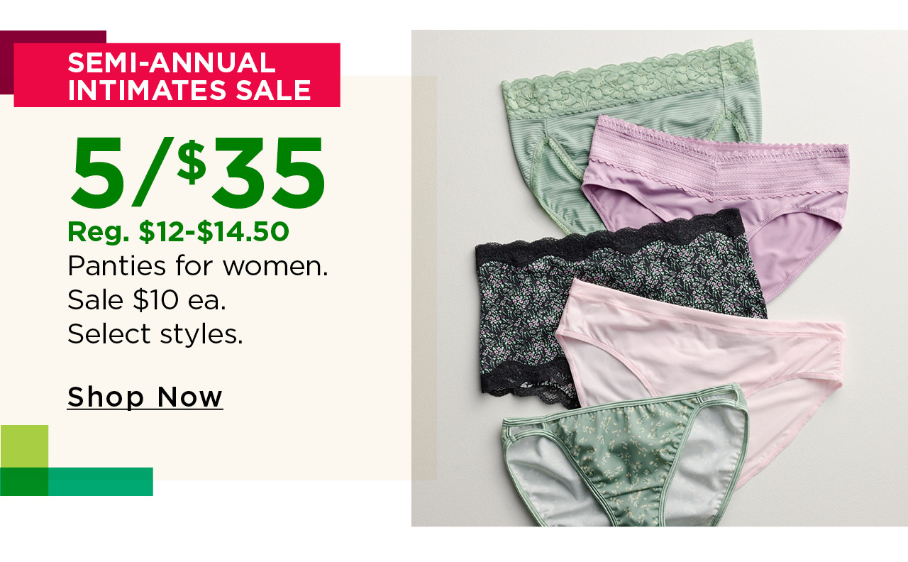 5/$35 panties for women