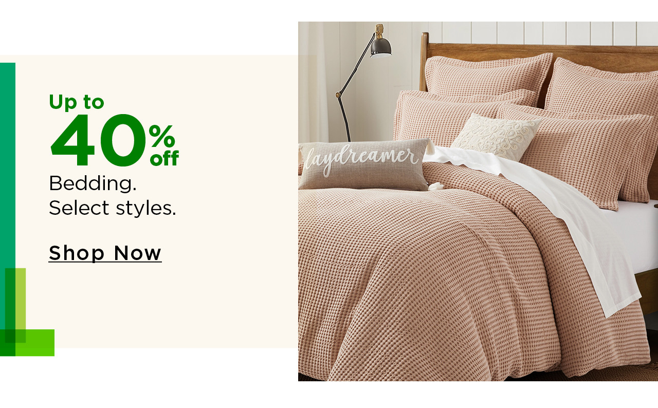 up to 40% off bedding