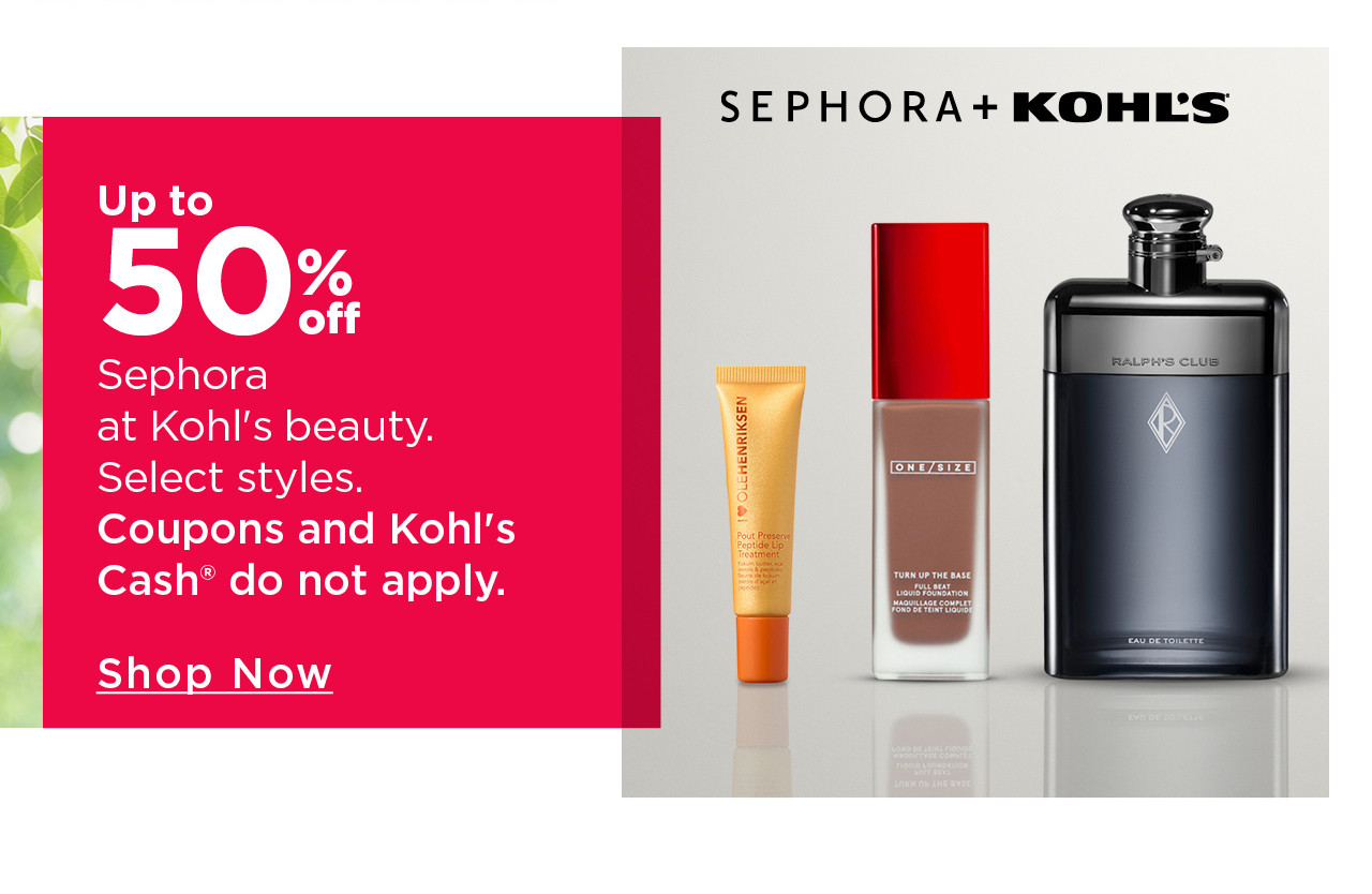 up to 50% off sephora