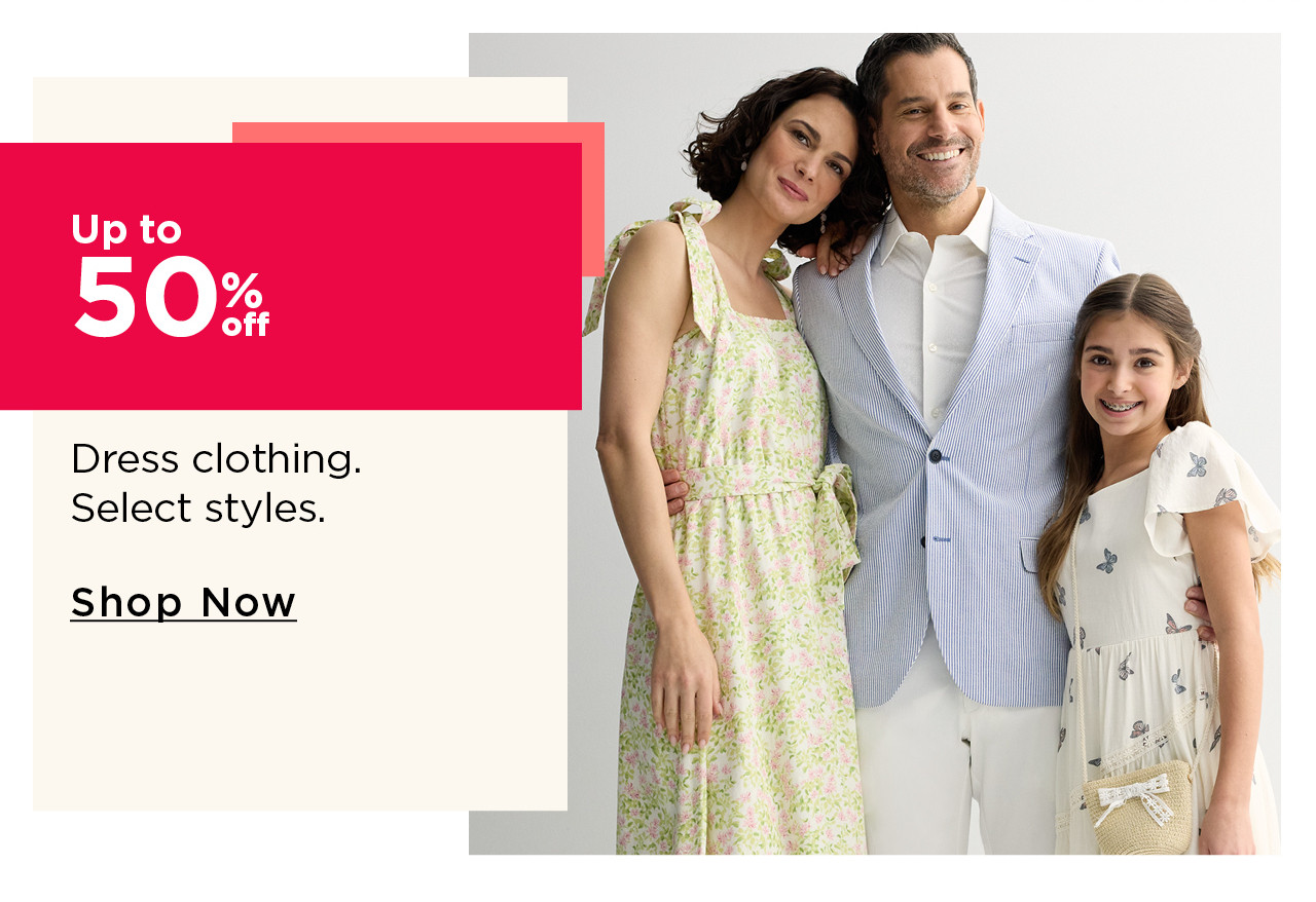 up to 50% off dress clothing