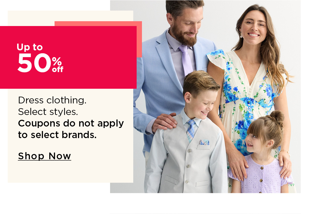 up to 50% off dress clothing
