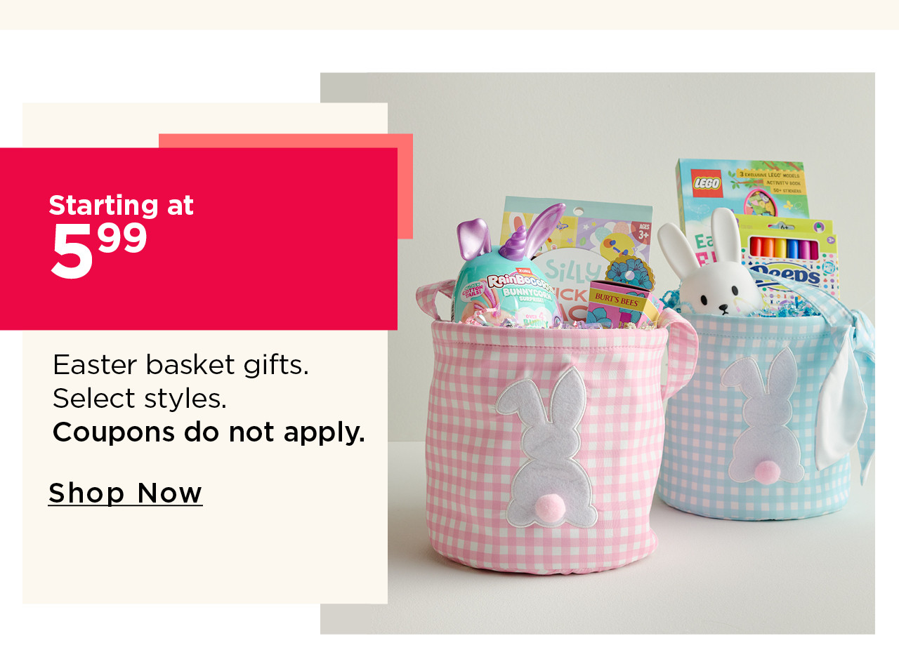 starting at $5.99 easter gift baskets