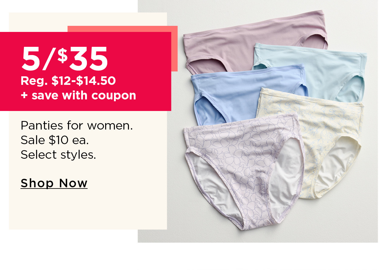 5/$35 panties for women