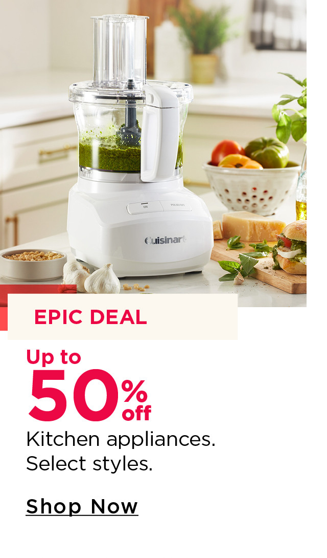 up to 50% off kitchen appliances
