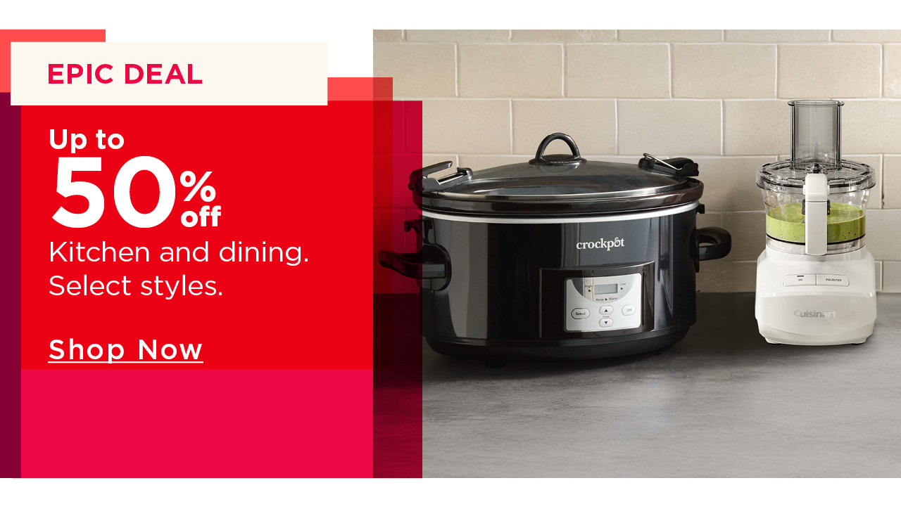 up to 50% off kitchen and dining