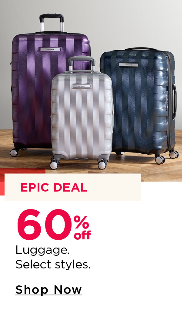 60% off luggage