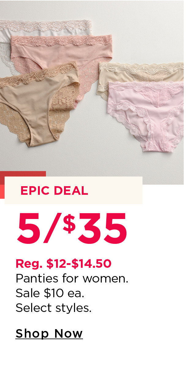 5/$35 panties for women