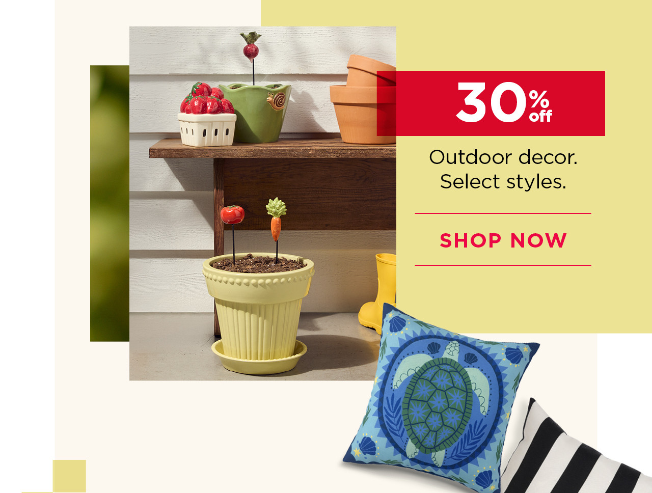 30% off outdoor decor