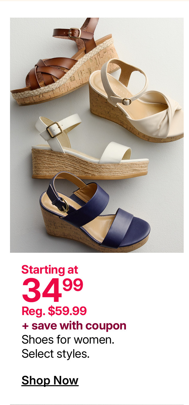 starting at $34.99 shoes for women