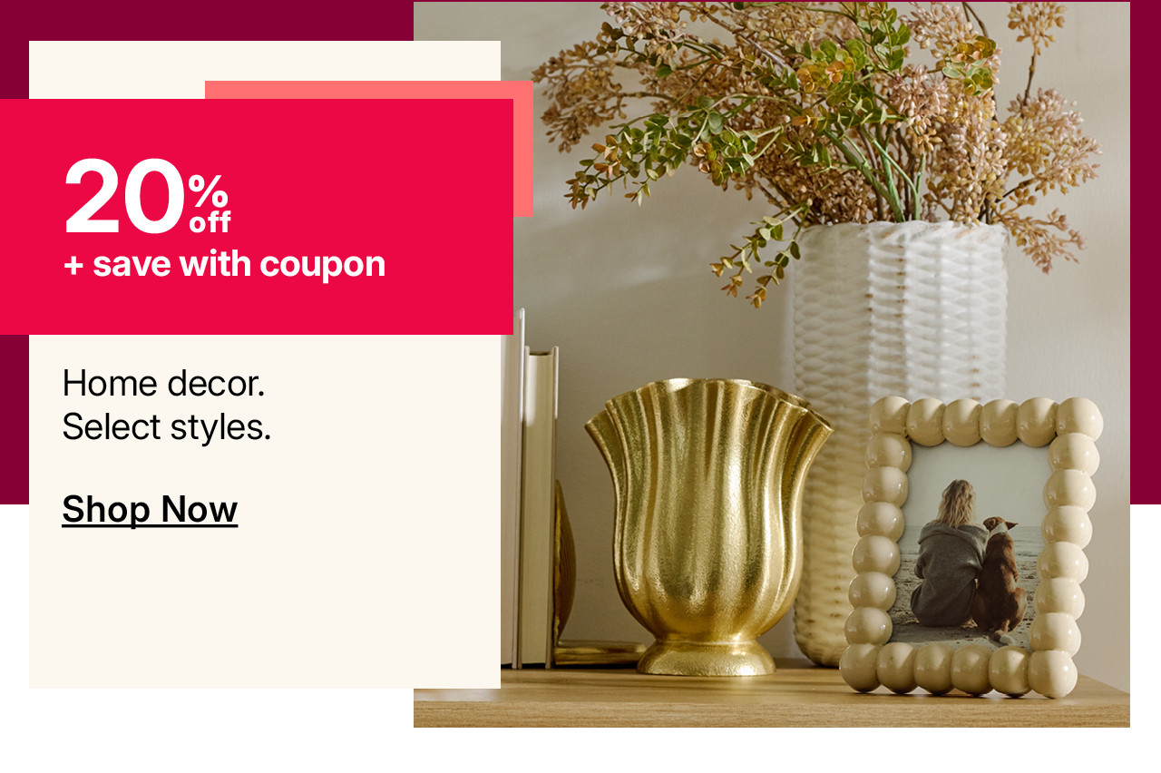 20% off home decor