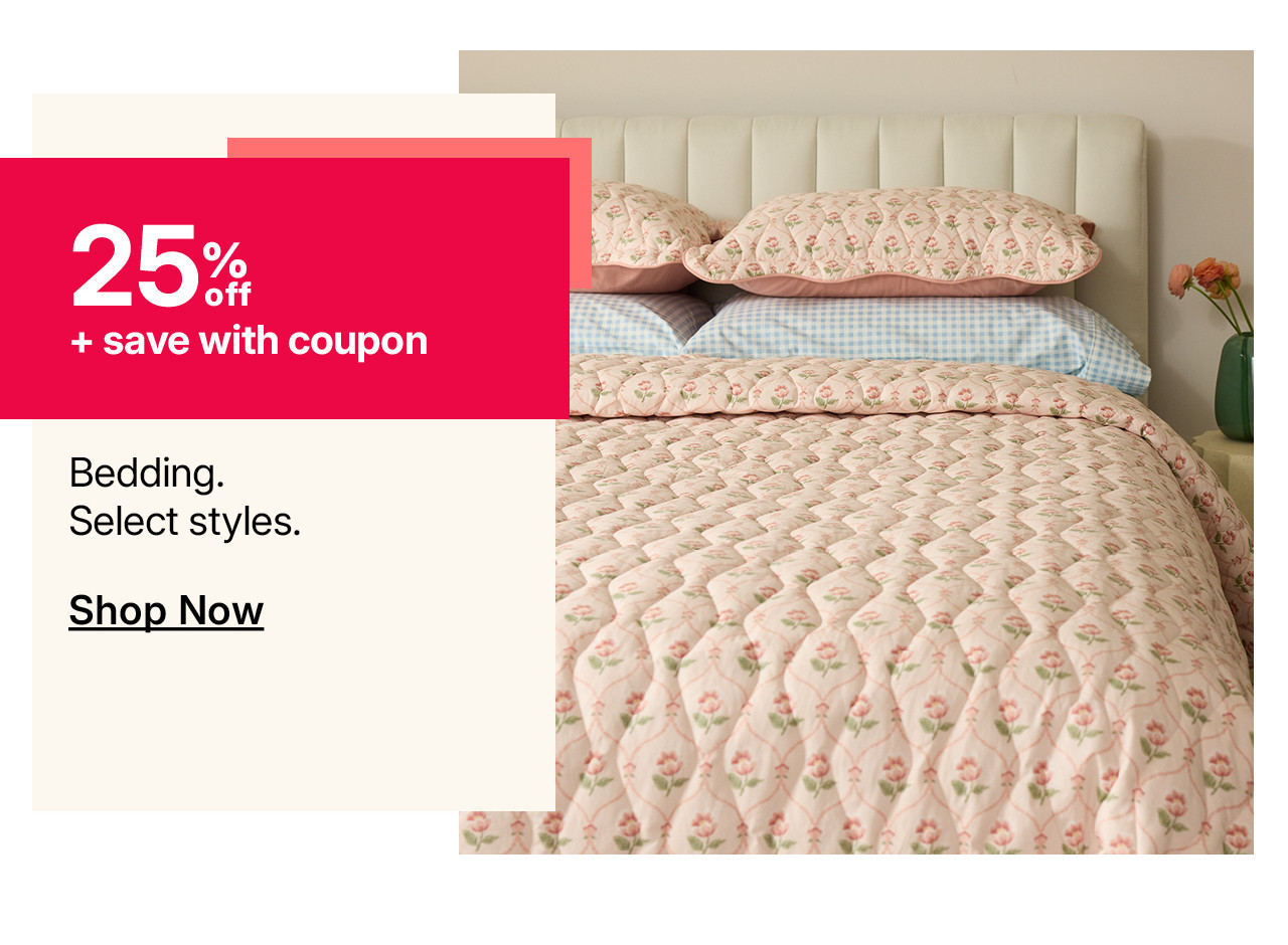 25% off bedding