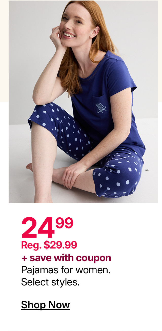 $24.99 plus save with coupon pajamas for women