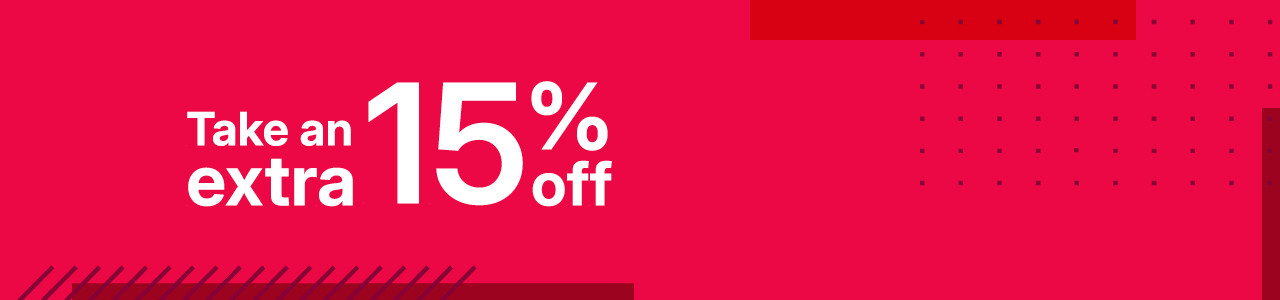take an extra 15% off with promo code SHOP15