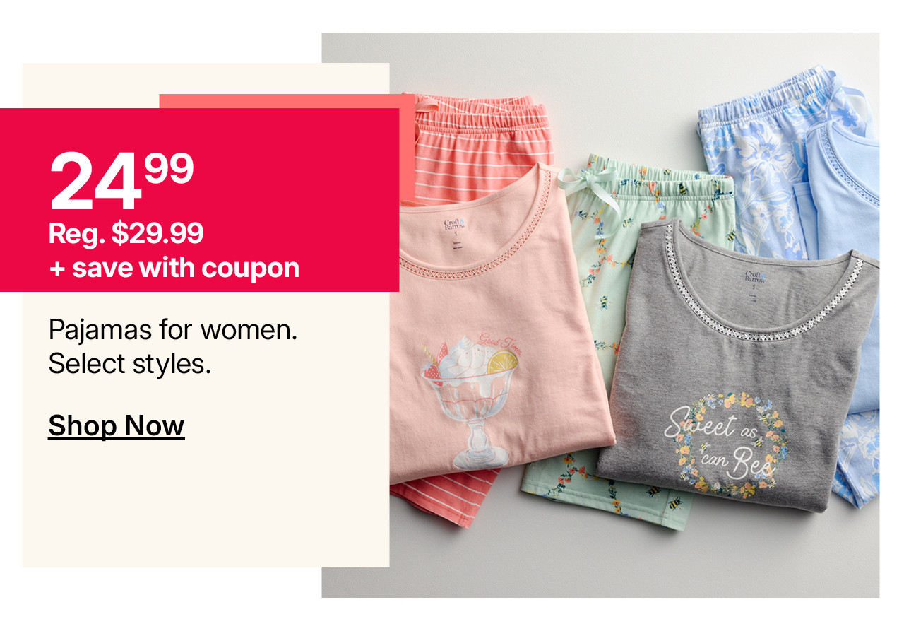 $24.99 plus save with coupon pajamas for women