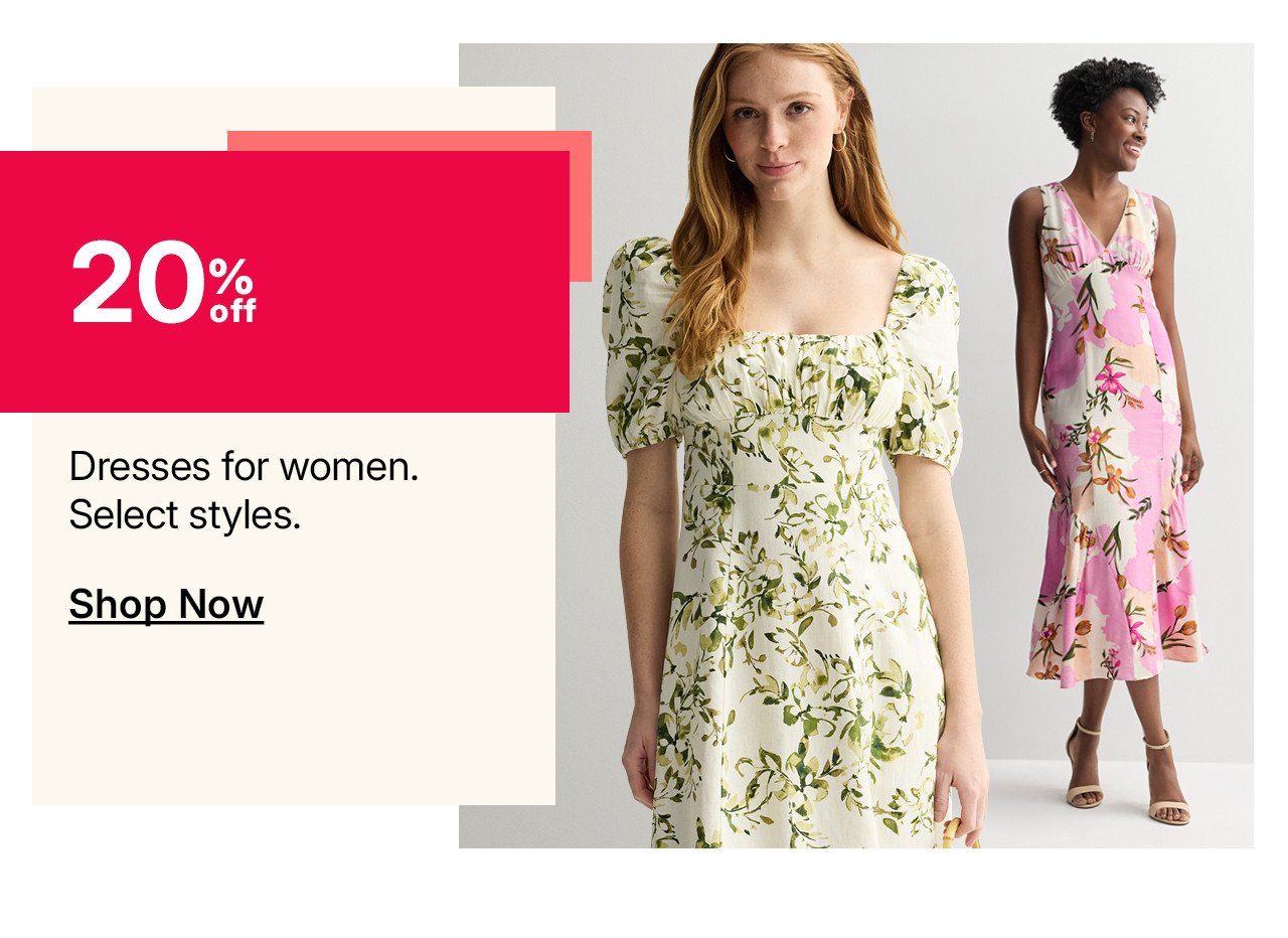 20% off dresses for women
