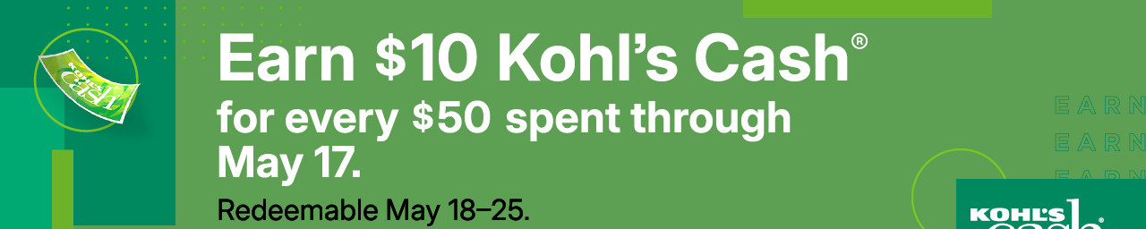 earn $10 kohl's cash for every $50 spent