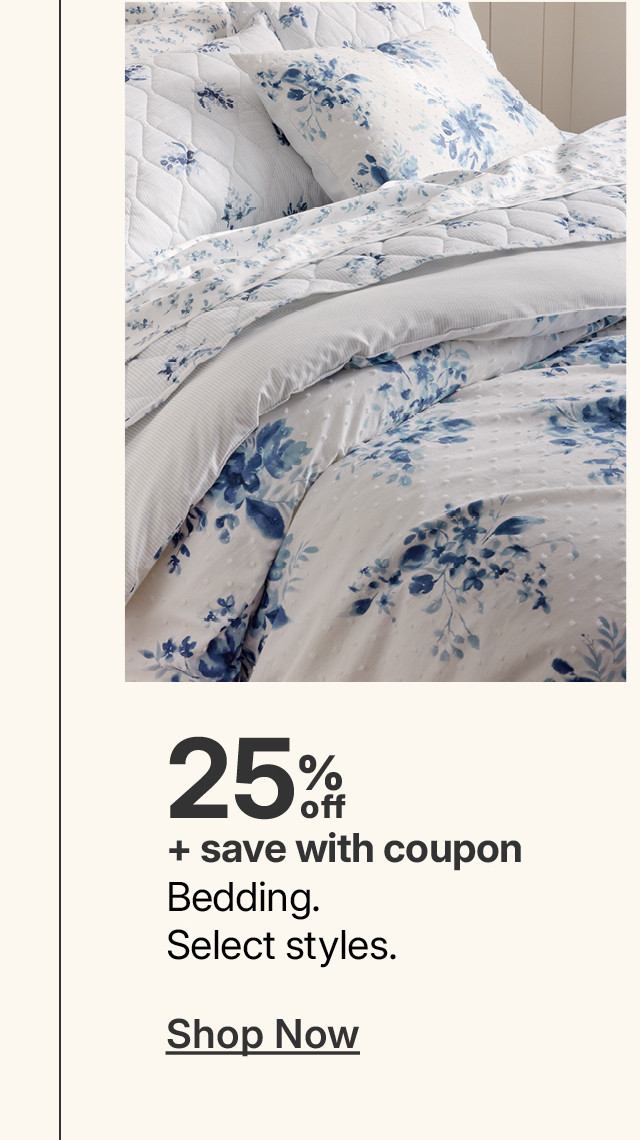 25% off bedding