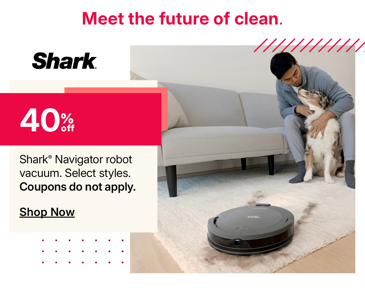40% off shark navigator robot vacuum
