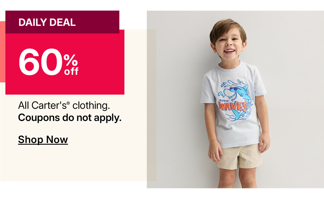 up to 60% off carter's clothing