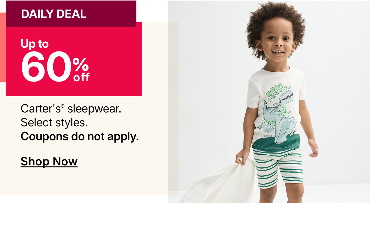 up to 60% off carter's sleepwear