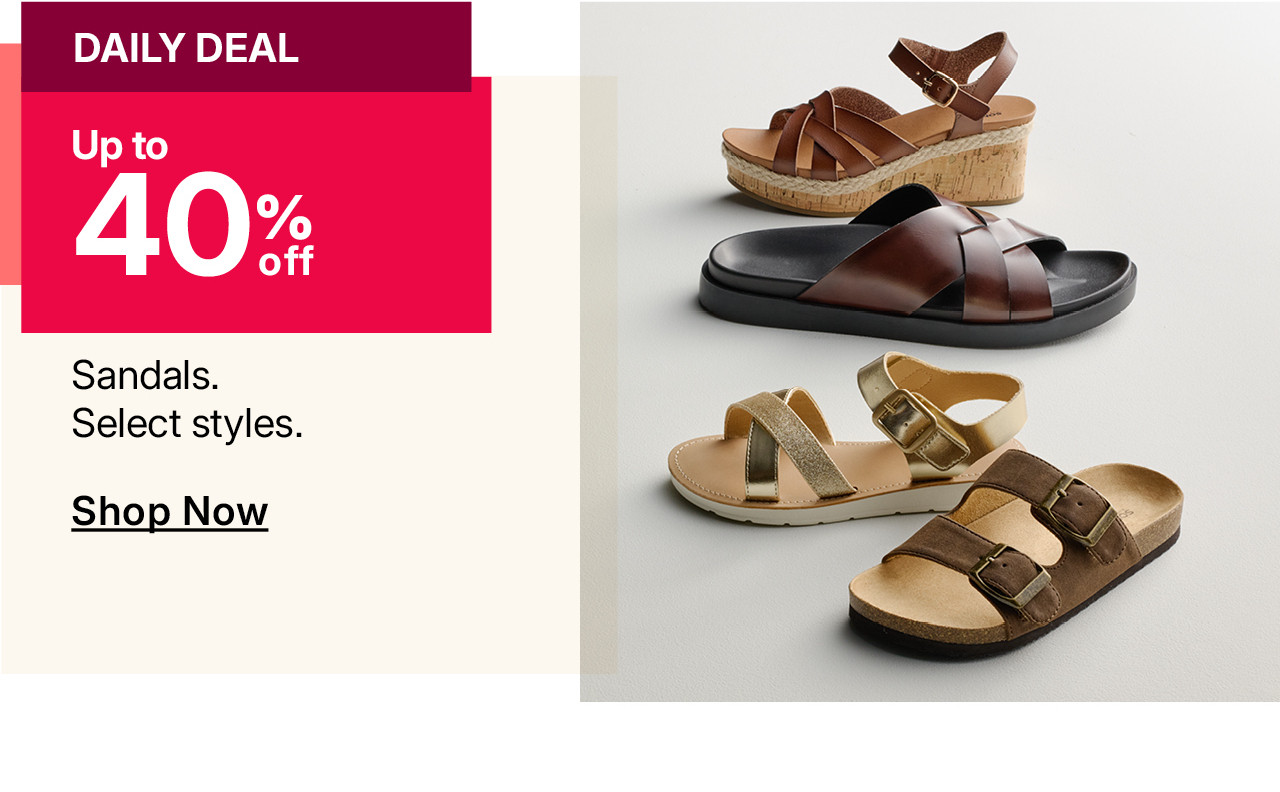up to 40% off sandals