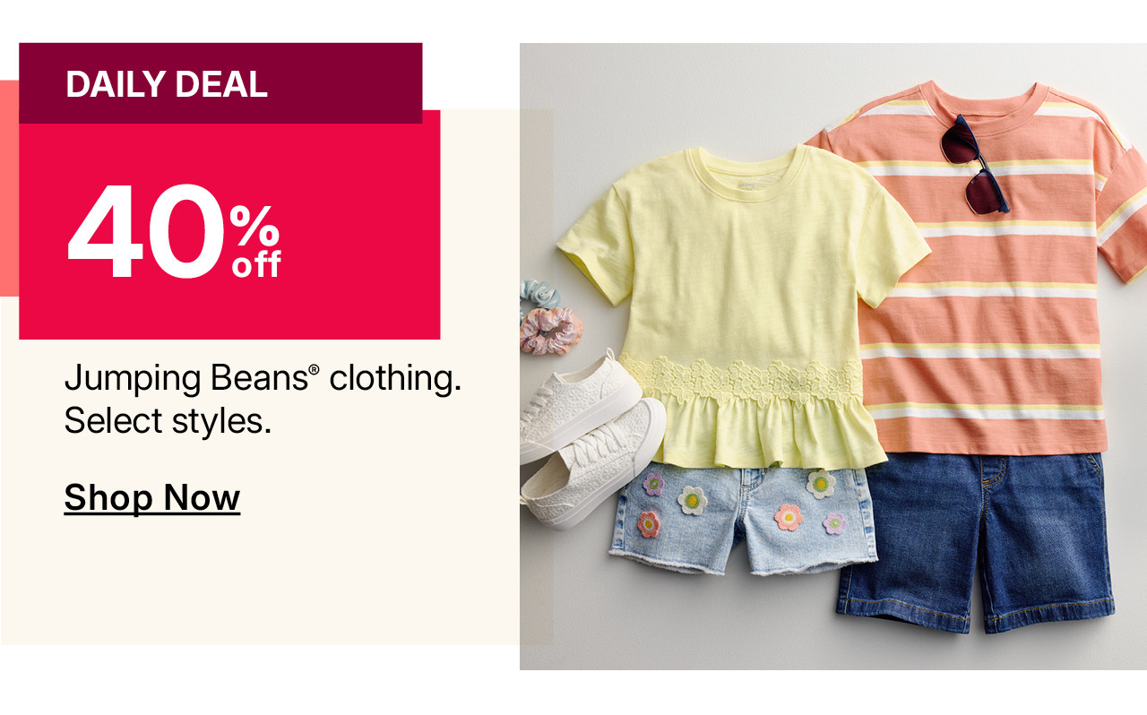 40% off jumping beans clothing