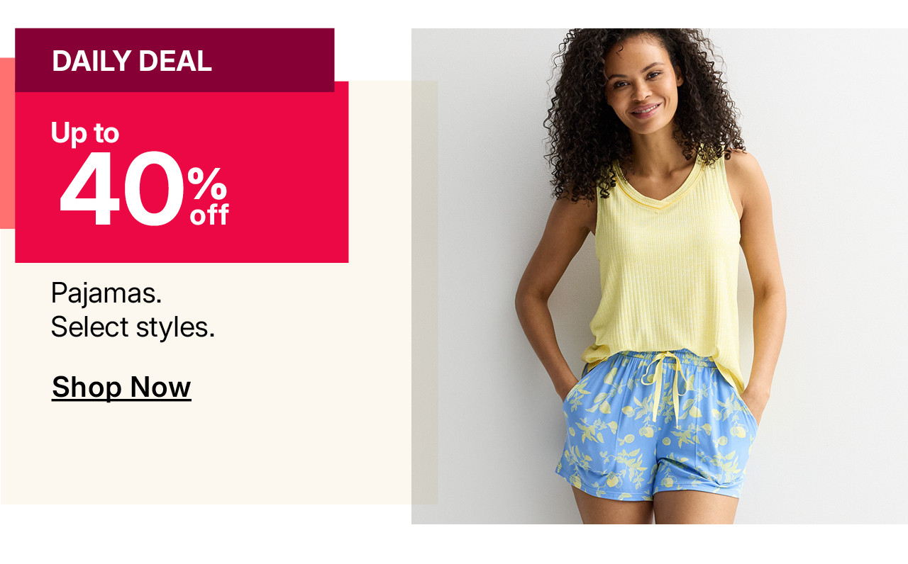 40% off pajamas