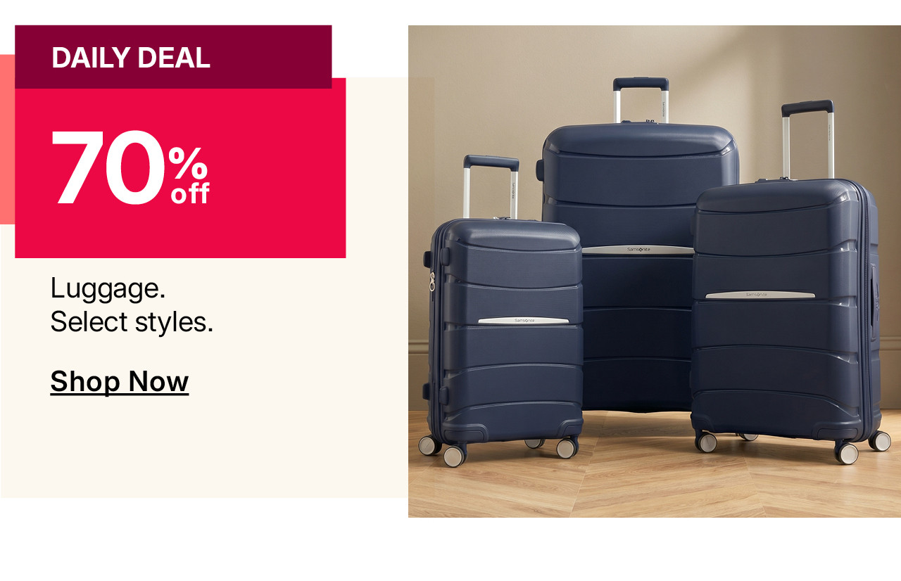 70% off luggage