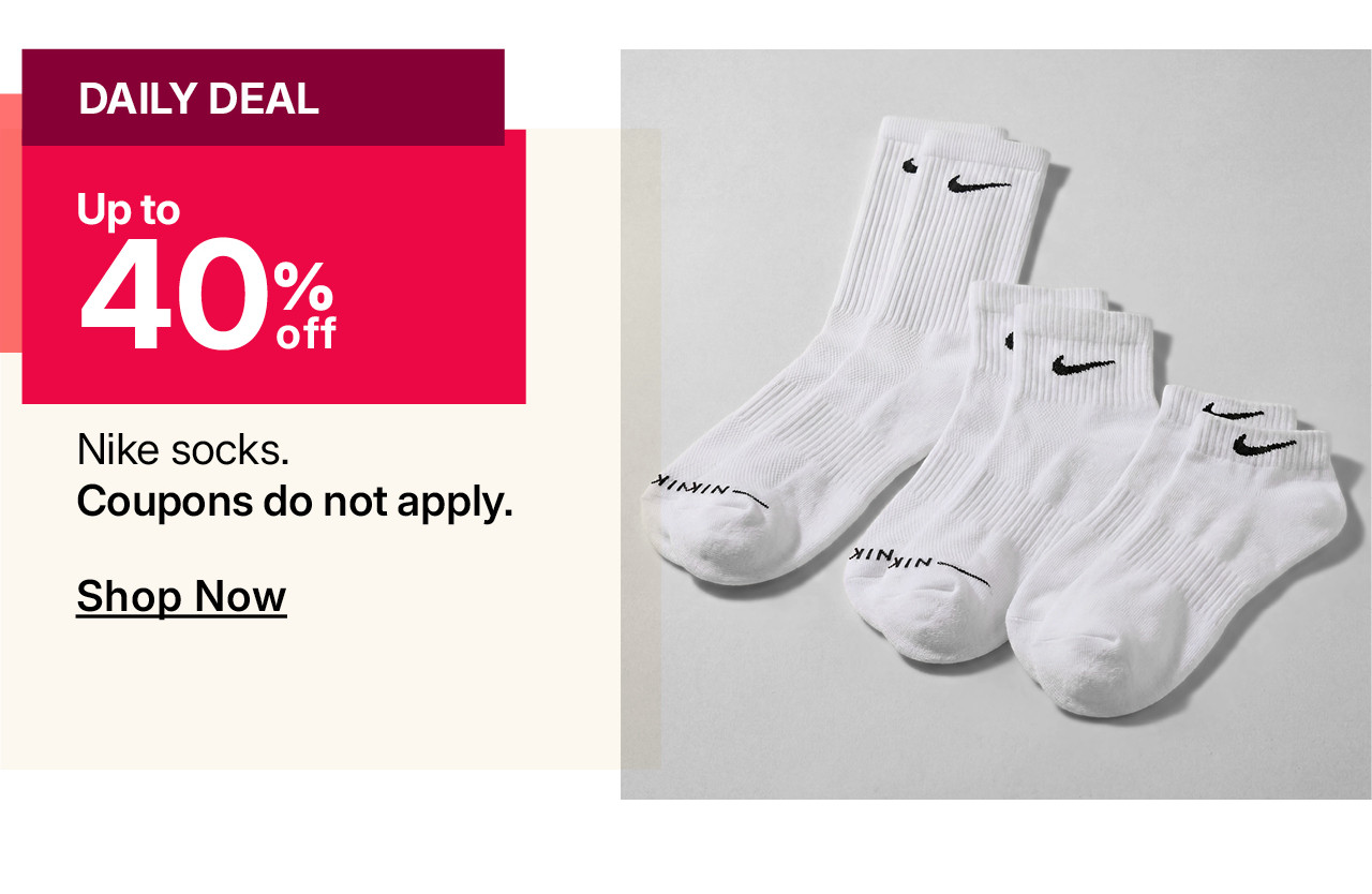 up to 40% off nike socks