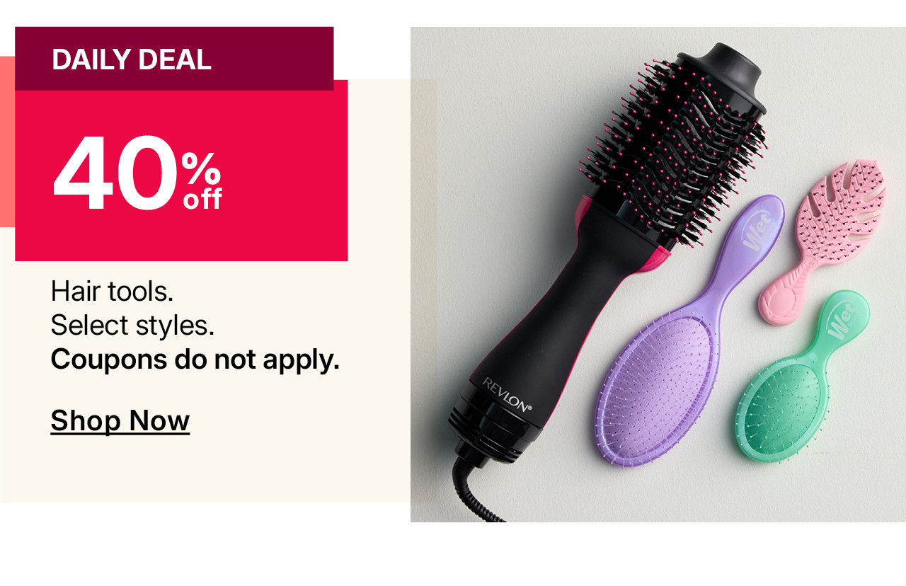 40% off hair tools