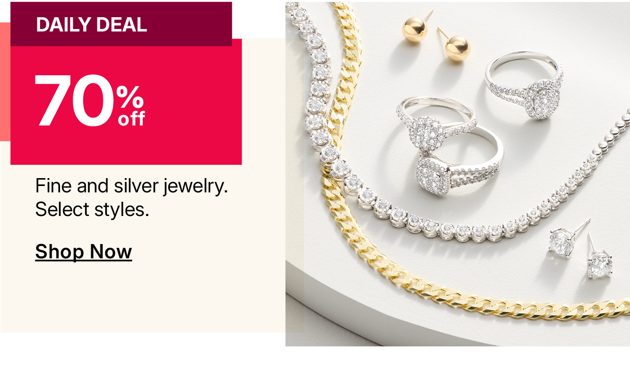 70% off fine and silver jewelry