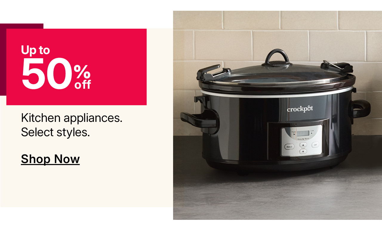 up to 50% off kitchen appliances