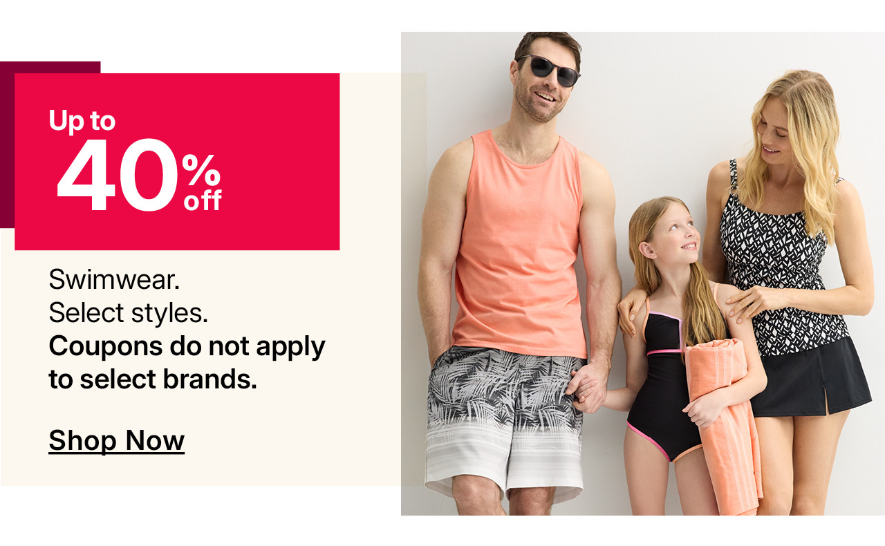 up to 40% off swimwear