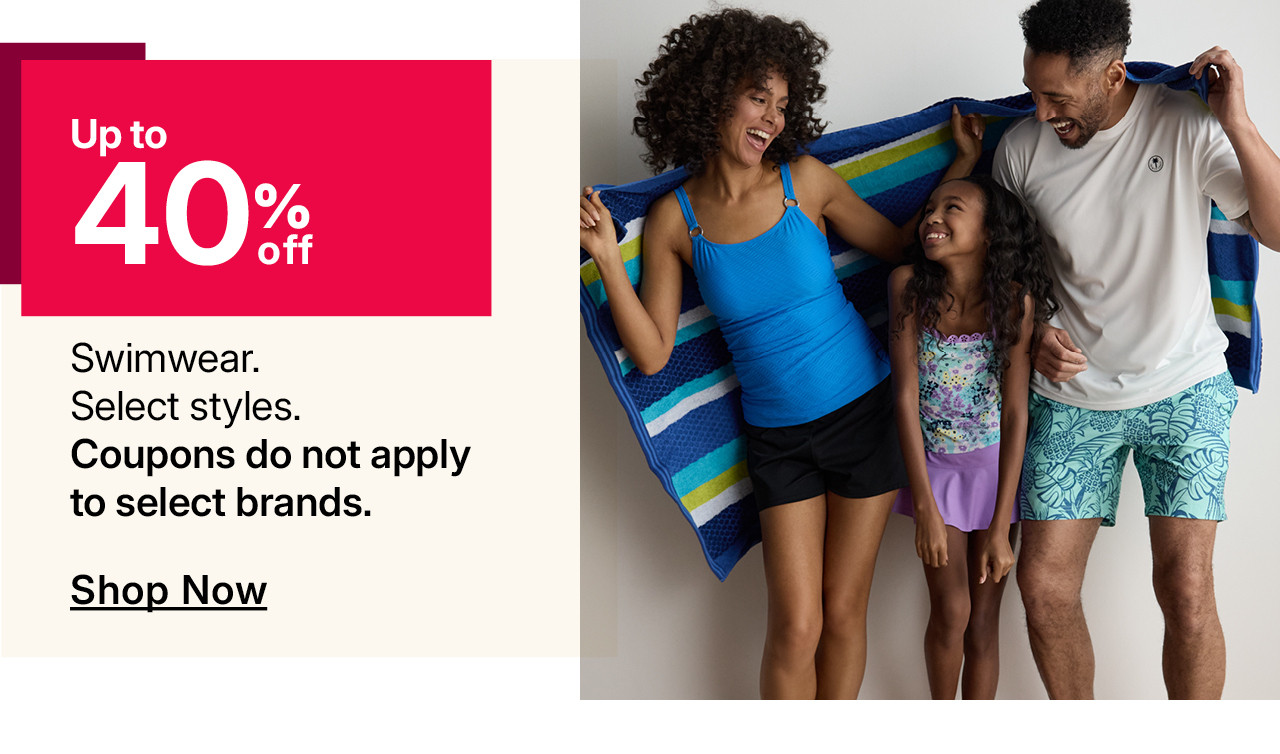 up to 40% off swimwear