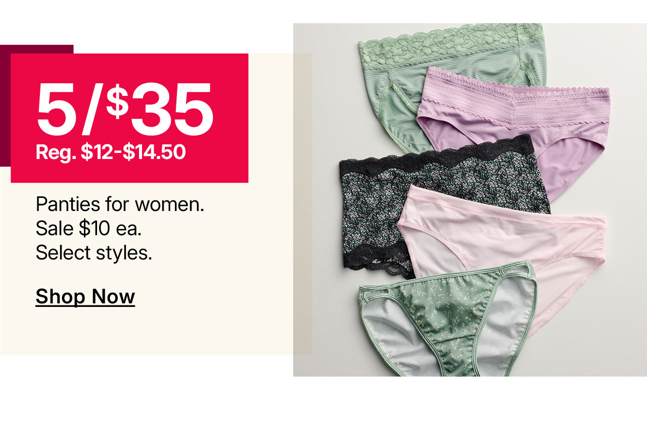 5/$35 panties for women