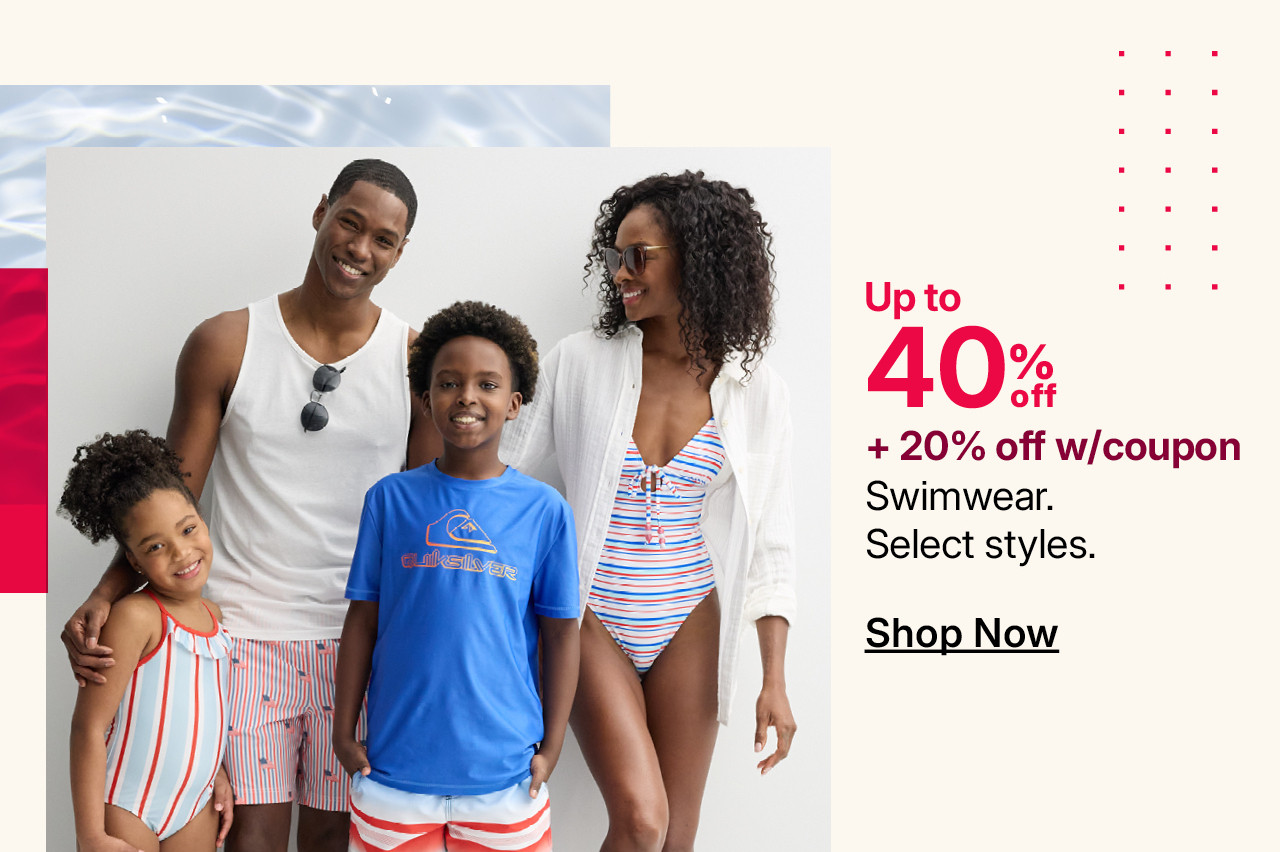 up to 40% off swimwear