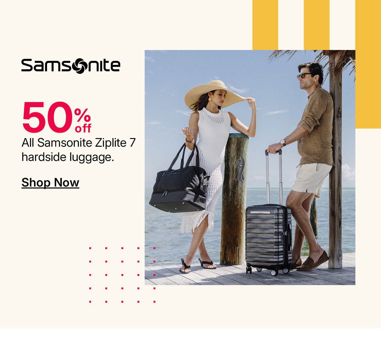 50% off all samsonite ziplite 7 hardside luggage