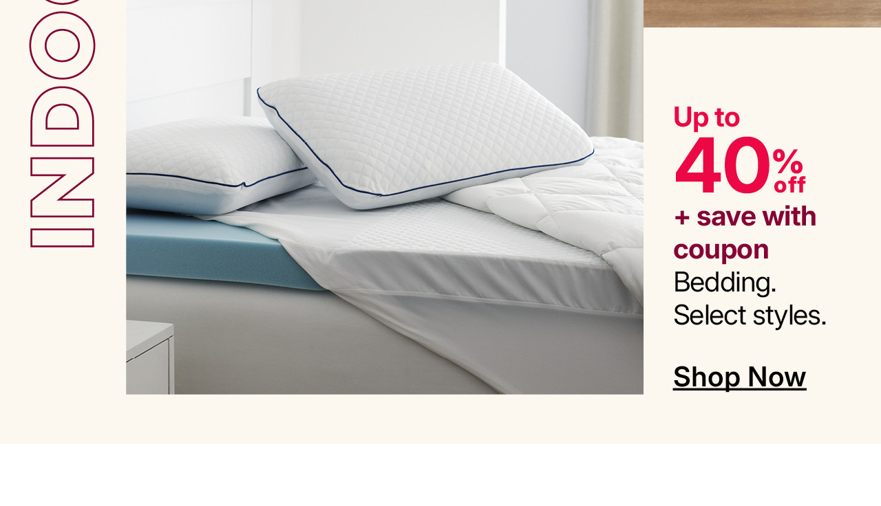 up to 40% off bedding