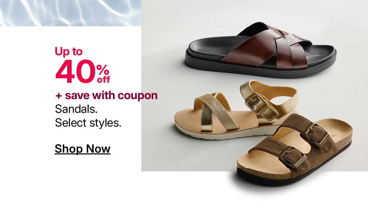 up to 40% off sandals