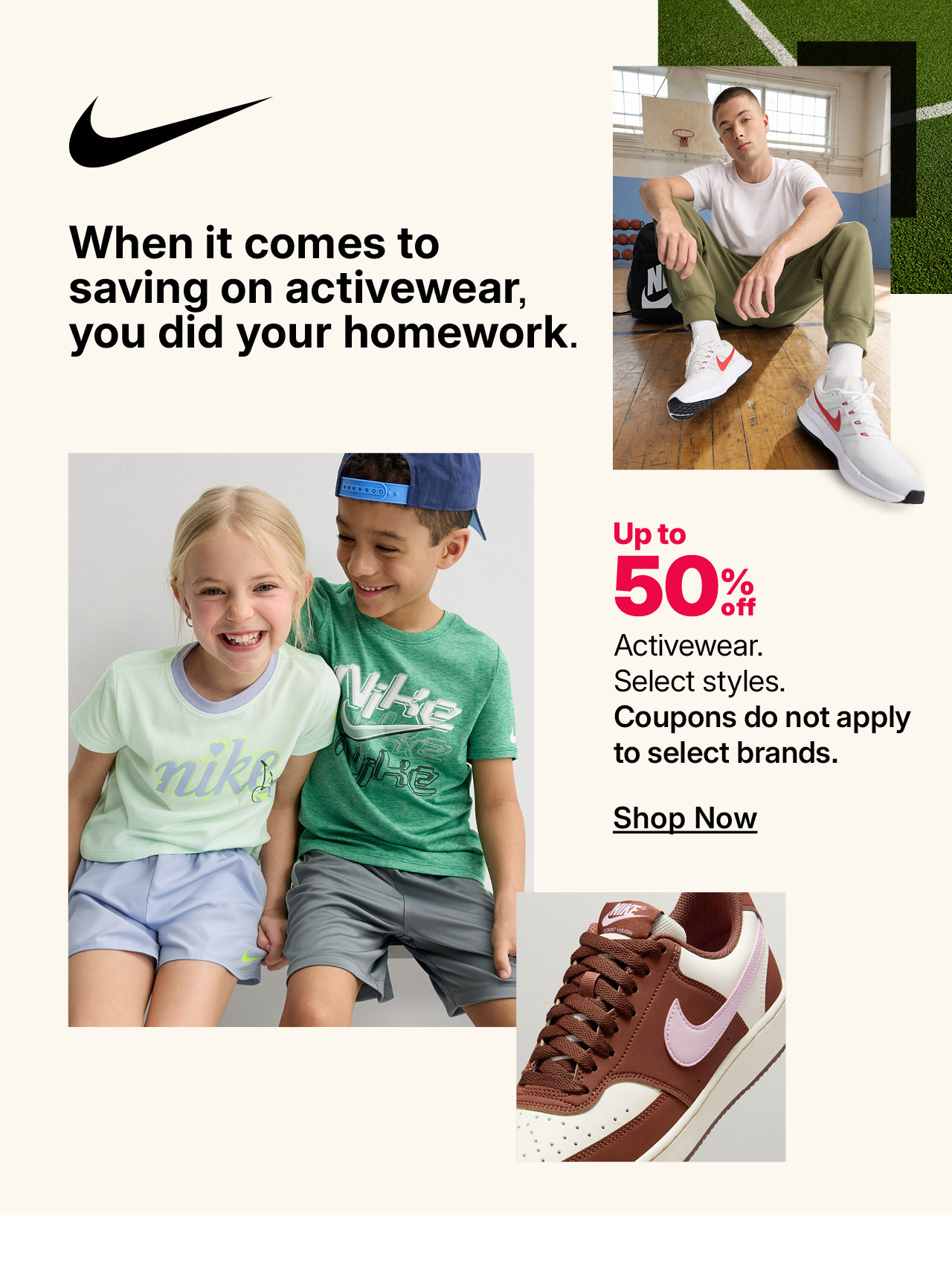 up to 50% off activewear