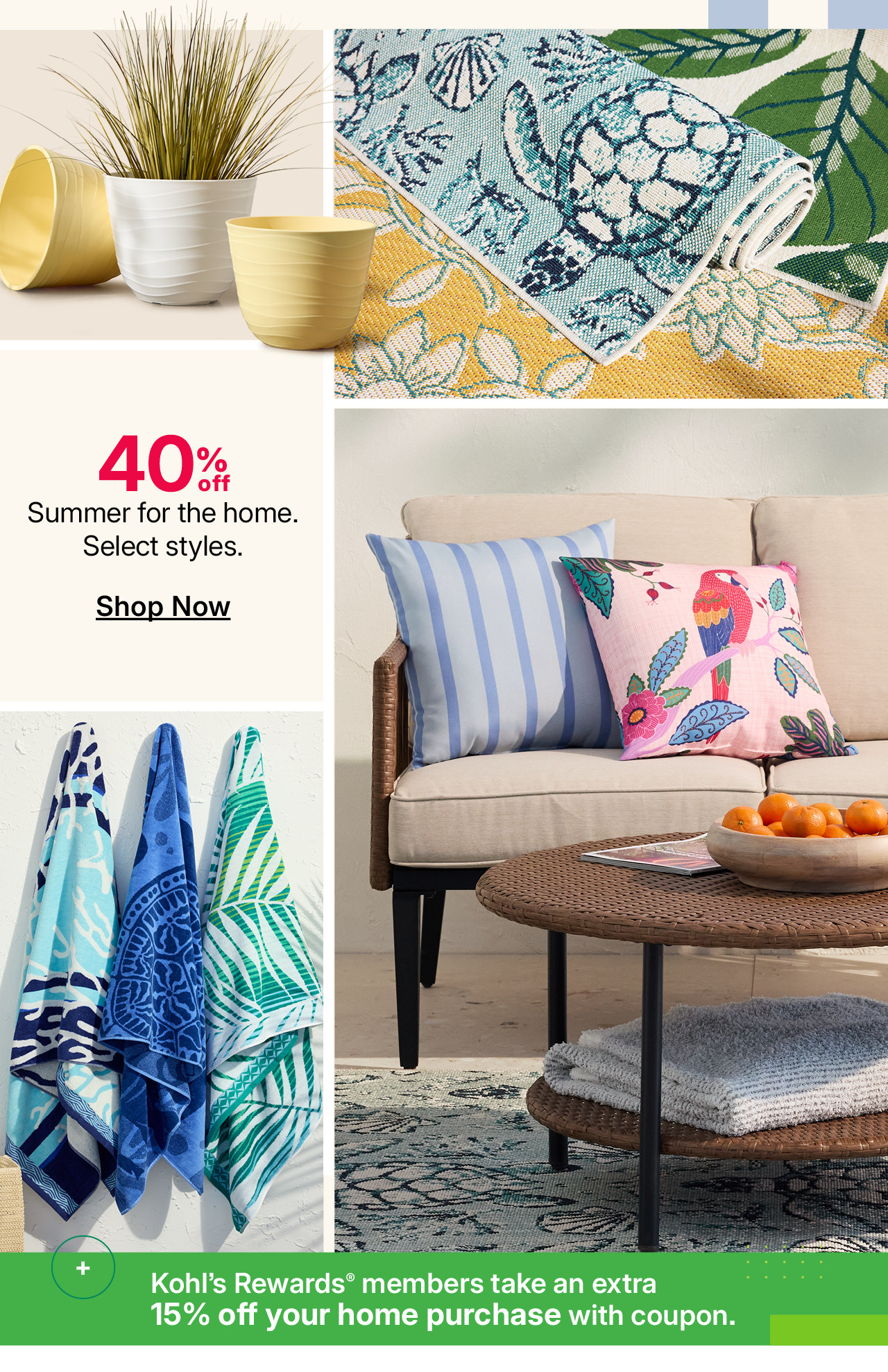 40% off summer for the home