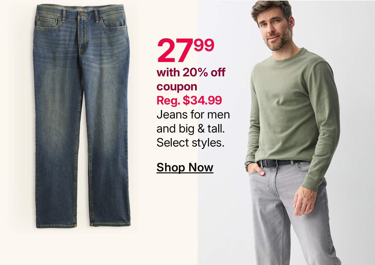 $27.99 jeans for men and big & tall
