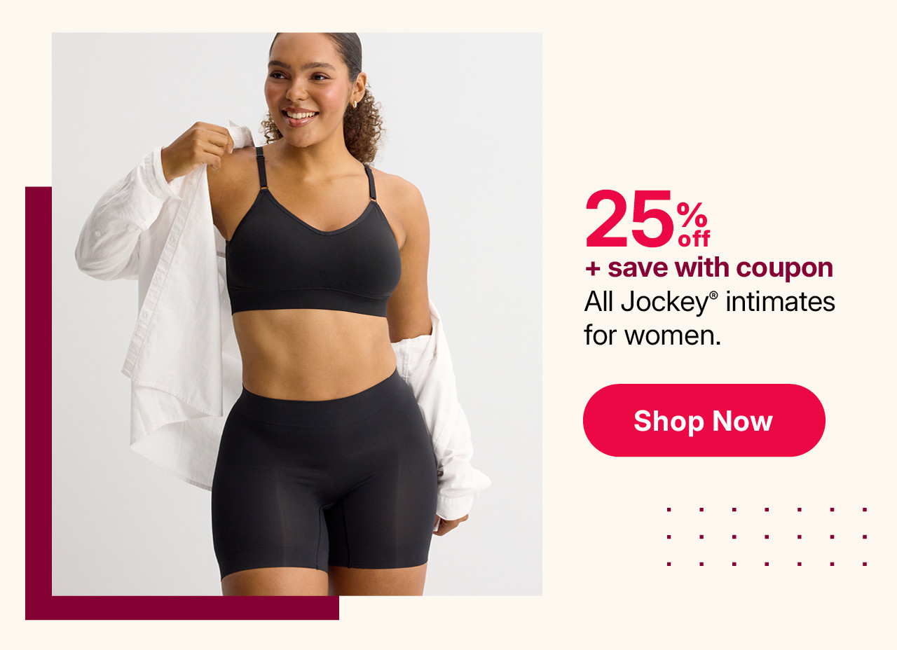 25% off plus save with coupon all jockey intimates for women