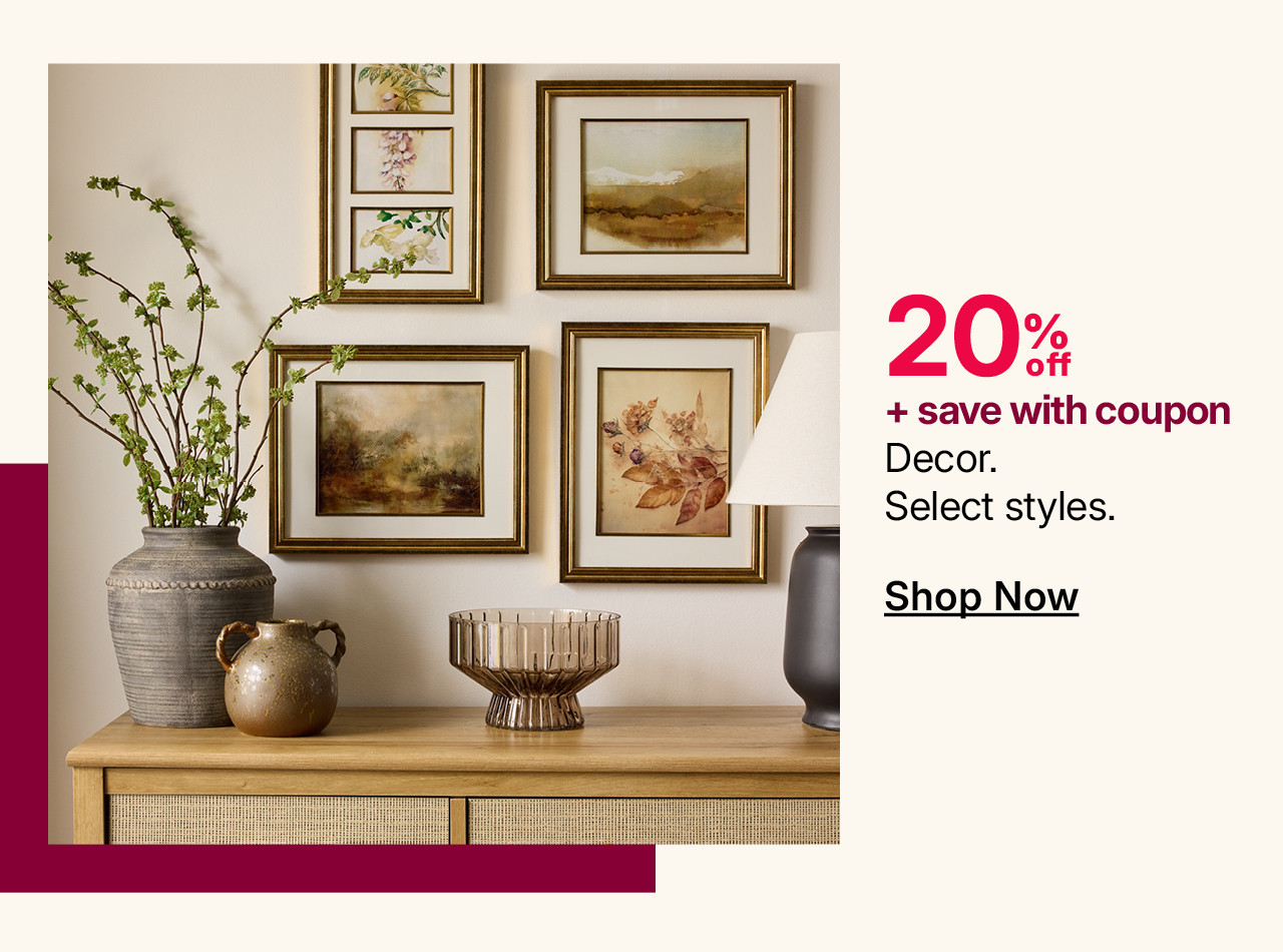 20% off decor