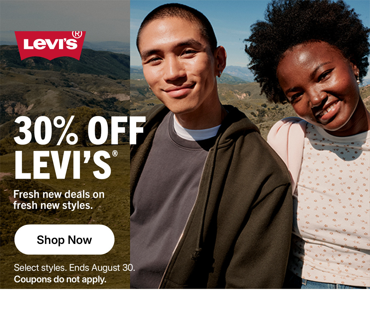 30% off levi's