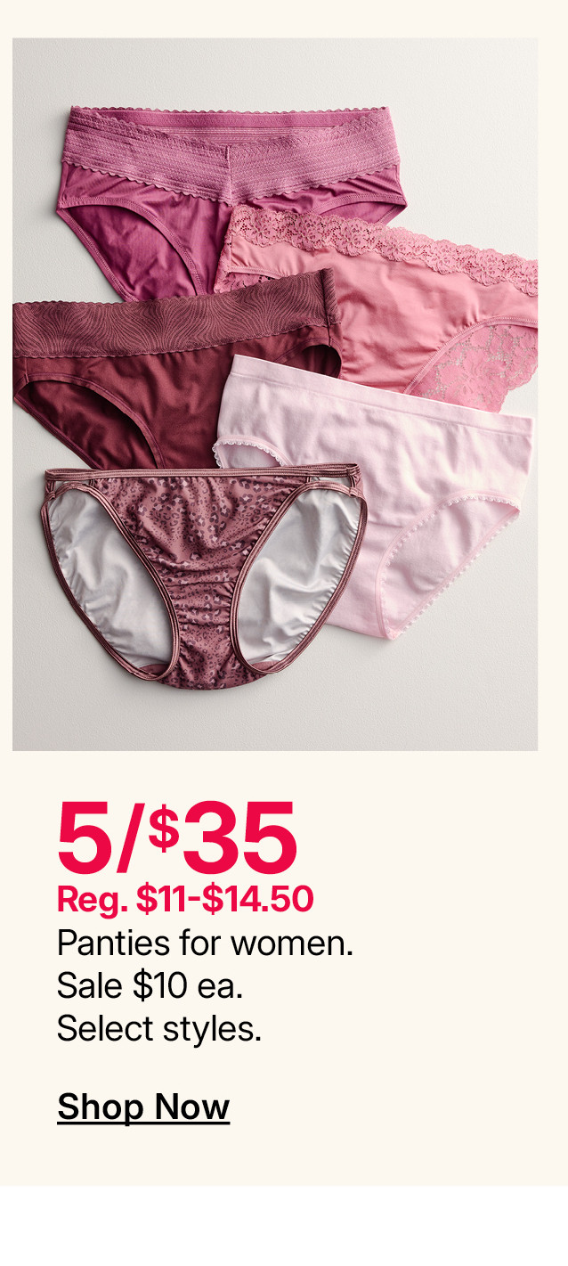 5/$35 panties for women