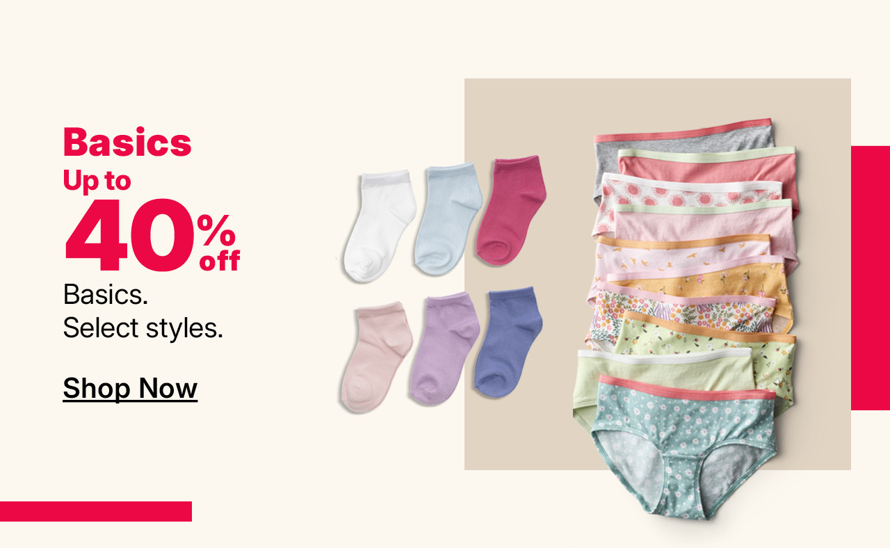 up to 40% off basics