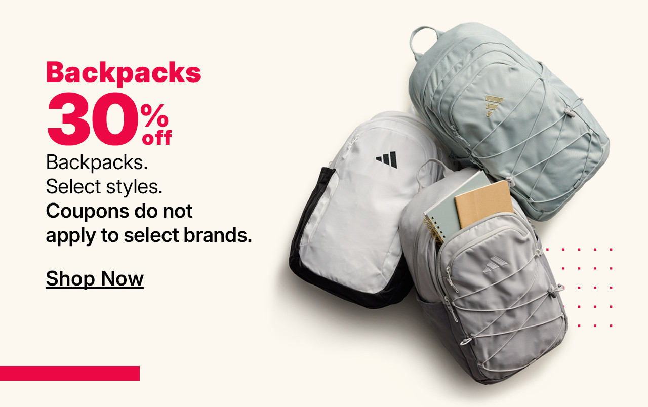 30% off backpacks