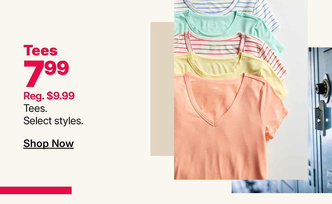 $7.99 tees