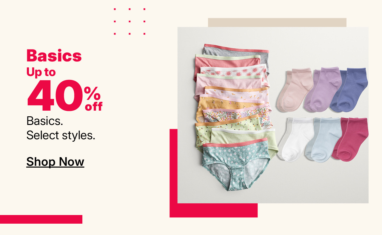 up to 40% off basics
